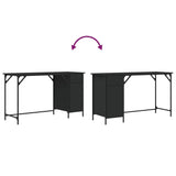 Computer Desk Black 131x48x75 cm Engineered Wood - Extra Image