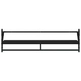 6 Piece Wall Shelf Set with Bars Black Engineered Wood