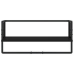 6 Piece Wall Shelf Set with Bars Black Engineered Wood