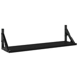 Wall Shelves 2 pcs Black 60x15x15.5 cm - Top-Down View