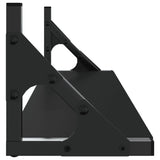 Wall Shelves 2 pcs Black 60x15x15.5 cm - Rear View