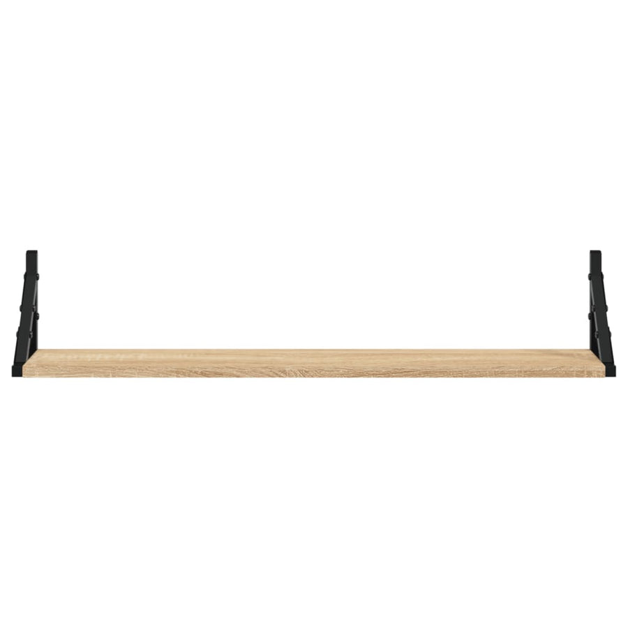 Wall Shelves 2 pcs Sonoma Oak 80x15x15.5 cm Engineered wood