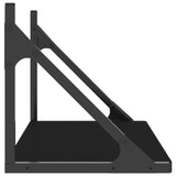 Wall Shelves 2 pcs Black 60x25x25.5 cm Engineered Wood - Rear View