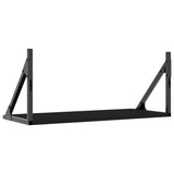 Wall Shelves 2 pcs Black 60x25x25.5 cm Engineered Wood - Close-Up Angle