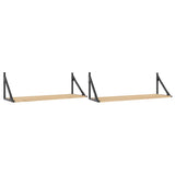 Wall Shelves 2 pcs Sonoma Oak 80x25x25.5 cm Engineered wood
