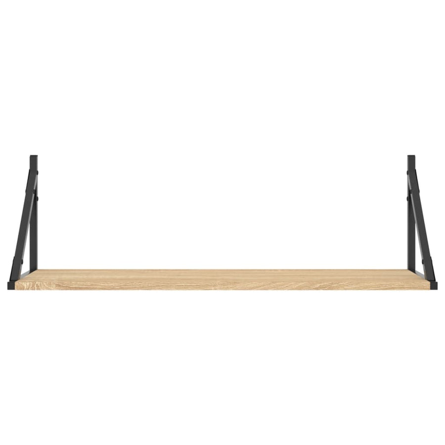 Wall Shelves 2 pcs Sonoma Oak 80x25x25.5 cm Engineered wood