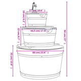 Water Fountain with Pump 60x60x94 cm Solid Wood Fir