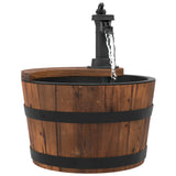 Water Fountain with Pump 28x28x34.5 cm Solid Wood Fir - Side View