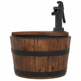 Water Fountain with Pump 28x28x34.5 cm Solid Wood Fir - Top-Down View