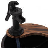 Water Fountain with Pump 28x28x34.5 cm Solid Wood Fir - Close-Up Angle