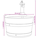 Water Fountain with Pump 28x28x34.5 cm Solid Wood Fir