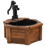 Water Fountain with Pump 57x57x53 cm Solid Wood Fir - Front View