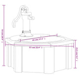 Water Fountain with Pump 57x57x53 cm Solid Wood Fir