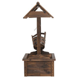 Wishing Well Fountain with Pump 57x50x112 cm Solid Wood Fir