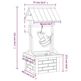 Wishing Well Fountain with Pump 57x50x112 cm Solid Wood Fir