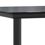 3 Piece Garden Dining Set Black Steel and Textilene - 45-Degree Angle
