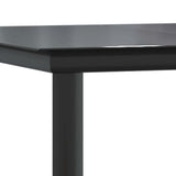 5 Piece Garden Dining Set Black Steel and Textilene - 45-Degree Angle