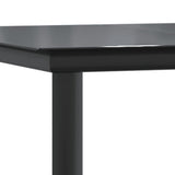 3 Piece Garden Dining Set Black Steel and Textilene