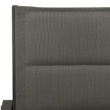 5 Piece Garden Dining Set Black Steel and Textilene - Rear View
