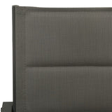 3 Piece Garden Dining Set Black Steel and Textilene