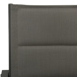 5 Piece Garden Dining Set Black Steel and Textilene - Rear View
