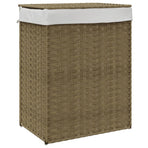 Laundry Basket with Lid 46x33x60 cm Poly Rattan