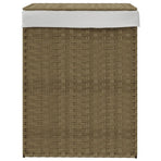 Laundry Basket with Lid 46x33x60 cm Poly Rattan