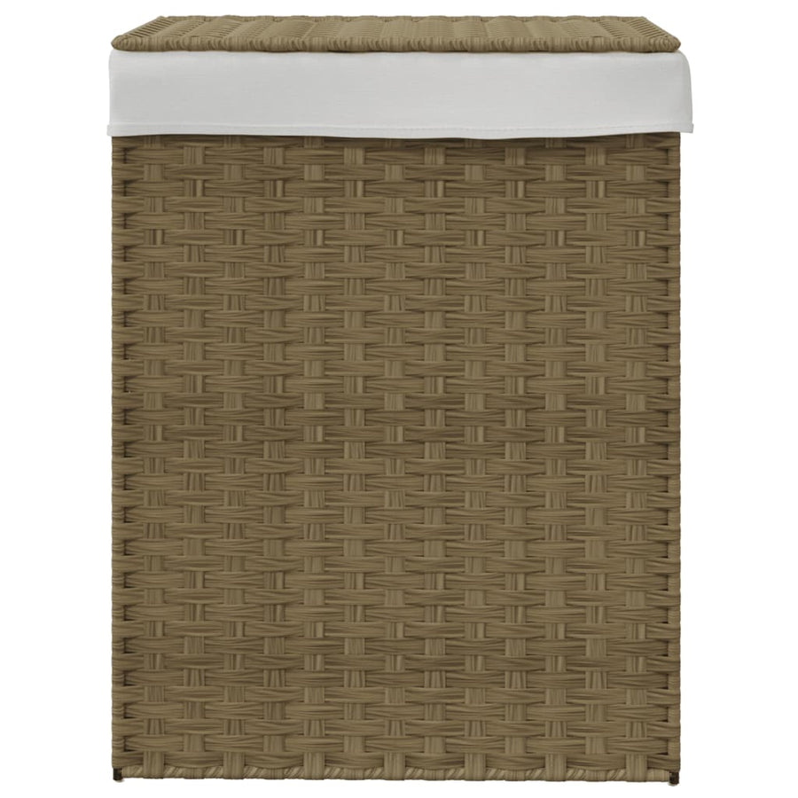 Laundry Basket with Lid 46x33x60 cm Poly Rattan