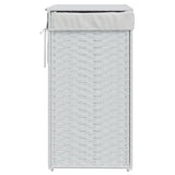 Laundry Basket with Lid White 46x33x60 cm Poly Rattan