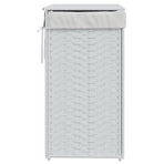 Laundry Basket with Lid White 46x33x60 cm Poly Rattan