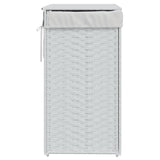 Laundry Basket with Lid White 46x33x60 cm Poly Rattan - 45-Degree Angle