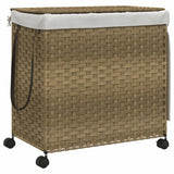 Laundry Basket with Wheels 60x35x60.5 cm Rattan