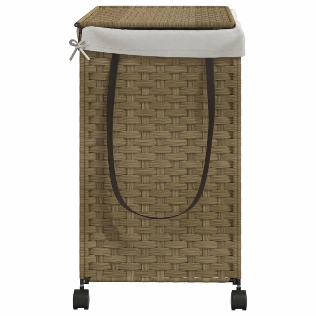Laundry Basket with Wheels 60x35x60.5 cm Rattan