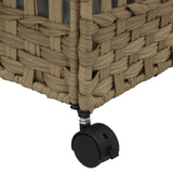 Laundry Basket with Wheels 66x35x60 cm Rattan - Extra Image