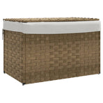 Laundry Basket with Lid 55.5x35x34 cm Poly Rattan