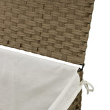 Laundry Basket with Lid 55.5x35x34 cm Poly Rattan - Low Angle