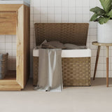 Laundry Basket with Lid 55.5x35x34 cm Poly Rattan
