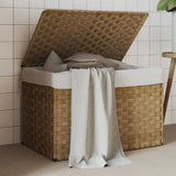 Laundry Basket with Lid 55.5x35x34 cm Poly Rattan