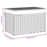 Laundry Basket with Lid Black 55.5x35x34 cm Poly Rattan - Extra Image