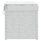 Laundry Basket with Lid White 55.5x35x34 cm Poly Rattan