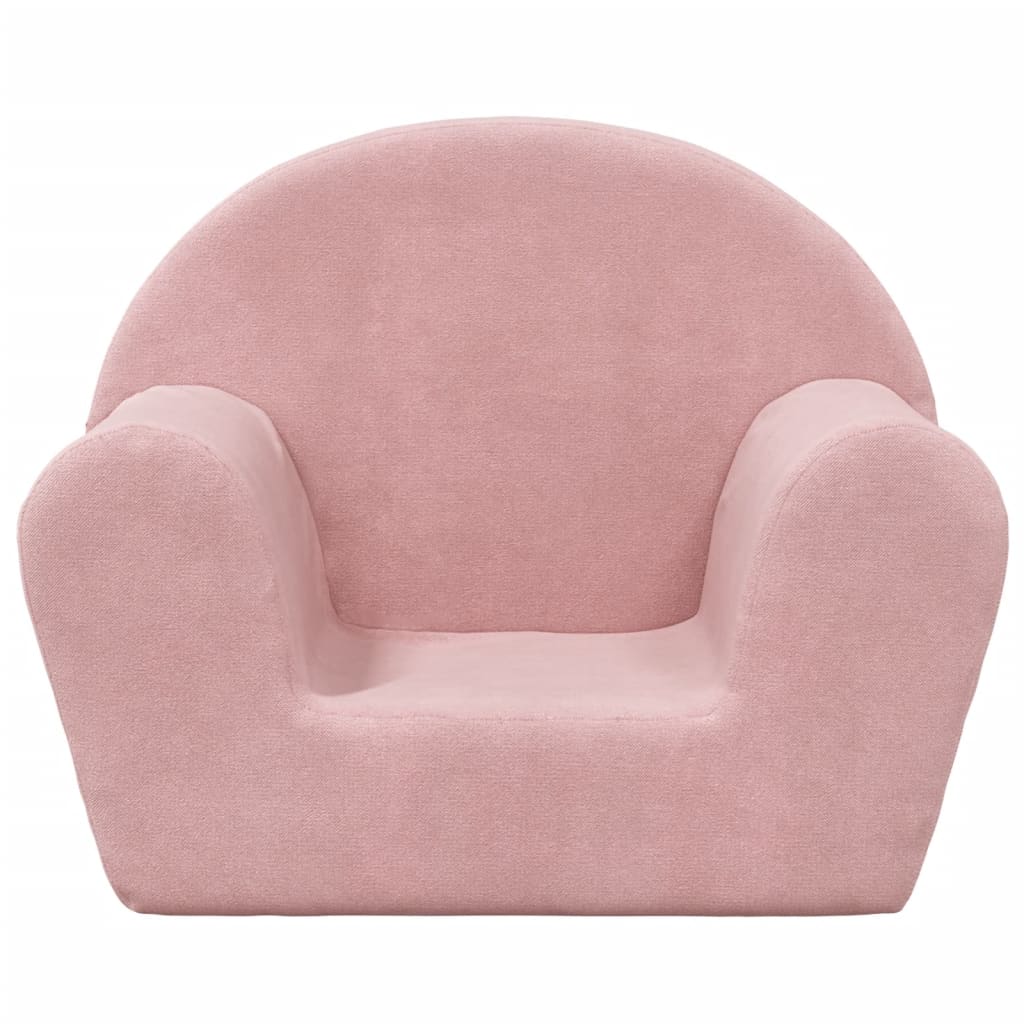 Kids' Sofa Pink Soft Plush
