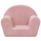 Kids' Sofa Pink Soft Plush - Side View
