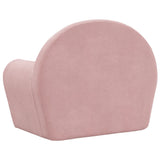 Kids' Sofa Pink Soft Plush - 45-Degree Angle