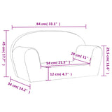 Kids' Sofa 2-Seater Anthracite Soft Plush - Low Angle