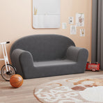 Kids'Sofa 2-Seater Anthracite Soft Plush