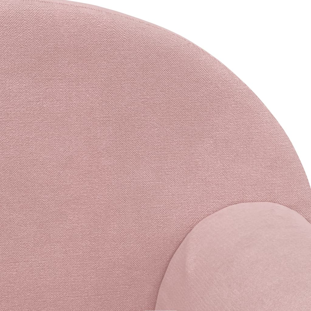 Kids' Sofa 2-Seater Pink Soft Plush