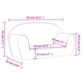 Kids' Sofa 2-Seater Pink Soft Plush