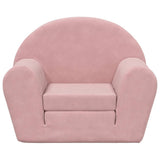 Kids' Sofa Bed Pink Soft Plush