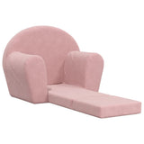 Kids' Sofa Bed Pink Soft Plush