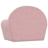 Kids' Sofa Bed Pink Soft Plush - Rear View